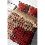 MONOHOME King Size Square Heart 3D Çift Kişilik Nevresim Takımı 220x240cm, monohome48198