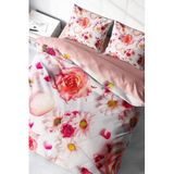 MONOHOME King Size White Rose 3D Çift Kişilik Nevresim Takımı, monohome48488