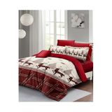 MONOHOME King Size Yılbaşı Geyik Desenli 3D Çift Kişilik Nevresim Takımı, monohome42356