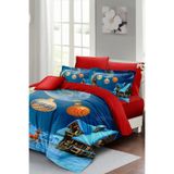 MONOHOME King Size Yılbaşı Nevresim Takımı Pamuk Saten Noel Çift Kişilik 220x240cm, monohome44145