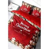 MONOHOME KING SIZE Yılbaşı Süsü Merry Christmas Çift Kişilik 3D Nevresim Takımı, monohome45326