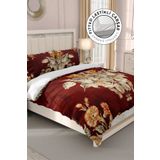 MonoHome Lastikli Çarşaflı %100 Pamuk Saten Çift Kişilik Nevresim Takımı Glazed Bouquet MONOHOME32982