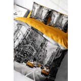 MonoHome Lastikli Çarşaflı %100 Pamuk Saten Çift Kişilik Nevresim Takımı Taxi MONOHOME37574