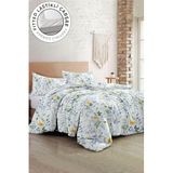 MONOHOME Lastikli Çarşaflı%100 Pamuk Saten Çift Kişilik Nevresim Takımı Spring Floral Luxury, MONOHOME35389