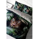 MONOHOME Leopar Çift Kişilik Nevresim Takımı Pamuk Saten Jungle Leopard, MONOHOME67304