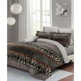 Monohome Leopar Lastikli Çarşaflı %100 Pamuk Saten Çift Kişilik Nevresim Takımı Leopard Snake