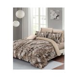 Monohome Leopar Lastikli Çarşaflı %100 Pamuk Saten Çift Kişilik Nevresim Takımı Wall Snake