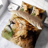 Monohome Lion 3D Pamuk Saten Çift Kişilik 200x220 cm Nevresim Takımı