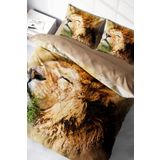 Monohome Lion Naturel Renkli Çift Kişilik 200x220 cm Nevresim Takımı