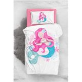 MONOHOME Mermaid 3D Pamuk Saten Bebek Nevresim Takımı 100x150 cm, monohome1757