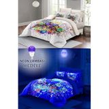 MONOHOME Neonlu Fosforlu Nevresim Takımı Çift Kişilik Butterfly Dreams, MONOHOME70090