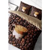 Monohome Night Coffee 3D Pamuk Saten Çift Kişilik Nevresim Takım