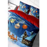 Monohome NY Wish 3D Pamuk Saten Çift Kişilik 200x220 cm Nevresim Takımı