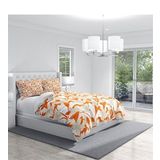 Monohome Orange 3D Dijital Baskılı Çift Kişilik Nevresim Takımı
