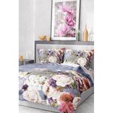 MONOHOME Özel Dokuma Pamuk Saten Çift Kişilik Nevresim Takımı Deluxe Exclusive 3D Rose, premium0729