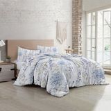 Monohome Pamuklu Çift Kişilik Nevresim Takımı Natura Sümbül - 200 x 220 cm - Beyaz