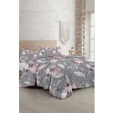 Monohome Pamuklu Natura Rose Gray Çift Kişilik Nevresim Takımı