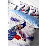 Monohome Peafowl 3D Pamuk Saten Çift Kişilik 200x220 cm Nevresim Takımı