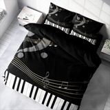 Monohome Piano 3D Pamuk Saten Çift Kişilik 200x220 cm Nevresim Takımı