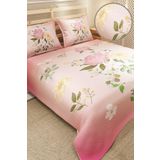 Monohome Pink Rose Jakar Dokuma Pamuklu 3d Dijital Baskı Pike Takımı