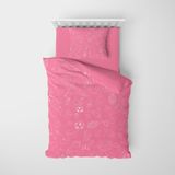 Monohome Pink School 3d Pamuk Saten Çocuk Nevresim Takımı