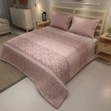 Monohome Pink Sumurg Jakar Dokuma Pamuklu 3d Dijital Baskı Pike Takımı