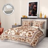 Monohome Premium Luxury 3d Pamuk Saten Brown Figure Çift Kişilik Nevresim Takımı
