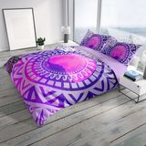 Monohome Purple Ring 3D Renkli Çift Kişilik 200x220 cm Nevresim Takımı