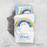 Monohome Rainbow Boys 3D Pamuk Saten Bebek Nevresim Takımı Seti