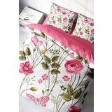 Monohome Relax Flower 3D Pamuk Saten Renkli Çift Kişilik 200x220 cm Nevresim Takımı