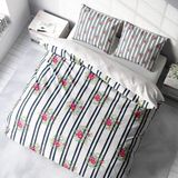 Monohome Ribbon Flowers Naturel Renkli Çift Kişilik 200x220 cm Nevresim Takımı