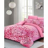 Monohome Sevgililer Günü %100 Pamuk Saten I Love You Çift Kişilik Nevresim Takımı
