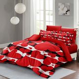 Monohome Sevgililer Günü Çift Kişilik Nevresim TAKIMI%100 Pamuk Saten Big Love - 200 x 220 cm - Kırmızı