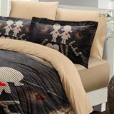 Monohome Sevgililer Günü Çift Kişilik Nevresim TAKIMI%100 Pamuk Saten Kalbim Sende - 200 x 220 cm - Kırmızı