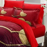 Monohome Sevgililer Günü Çift Kişilik Nevresim TAKIMI%100 Pamuk Saten Shine Love - 200 x 220 cm - Pembe