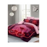 MONOHOME Sevgililer Günü Özel Çift Kişilik Nevresim Takımı Pamuk Saten Love U, MONOHOME25021