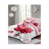 MonoHome Sevgililer Günü Özel Çift Kişilik Nevresim Takımı Pamuk Saten Red Balls monohome66123