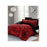 MonoHome Sevgililer Günü Özel Çift Kişilik Nevresim Takımı Pamuk Saten Rose Feathers monohome66017