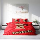 Monohome Sevgililer Günü Pamuk Saten Çift Kişilik Nevresim Takımı Birtanem - 200 x 220 cm - Renkli