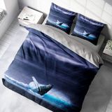 Monohome Shark 3D Renkli Çift Kişilik 200x220 cm Nevresim Takımı