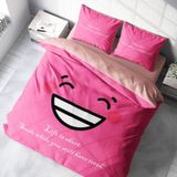 Monohome Smile Mottom 3D Pamuk Saten Renkli Çift Kişilik 200x220 cm Nevresim Takımı