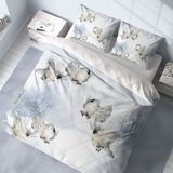 Monohome Snow Bird 3D Pamuk Saten Renkli Çift Kişilik 200x220 cm Nevresim Takımı