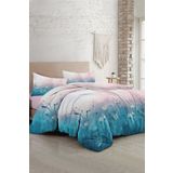 Monohome Soft Blue Luxury Pamuk Saten Çift Kişilik Nevresim Takımı