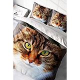 Monohome Tabby Naturel Renkli Çift Kişilik 200x220 cm Nevresim Takımı
