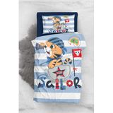 MONOHOME Tige Sailor 3D Pamuk Saten Bebek Nevresim Takımı 100x150, monohome1733