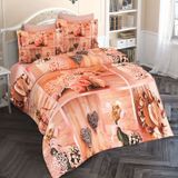 Monohome Tulip Heart 3D Pamuk Saten Çift Kişilik 200x220 cm Nevresim Takımı