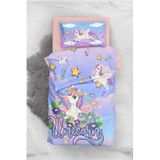 MONOHOME Unicorn 3D Pamuk Saten Bebek Nevresim Takımı 100x150, monohome16654