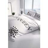 Monohome White King-Queen 3D Renkli Çift Kişilik 200x220 cm Nevresim Takımı