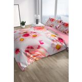 Monohome White Rose 3D Pamuk Saten Çift Kişilik 200x220 cm Nevresim Takımı