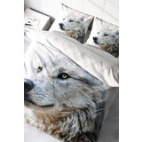 Monohome White Wolf Naturel Renkli Çift Kişilik 200x220 cm Nevresim Takımı